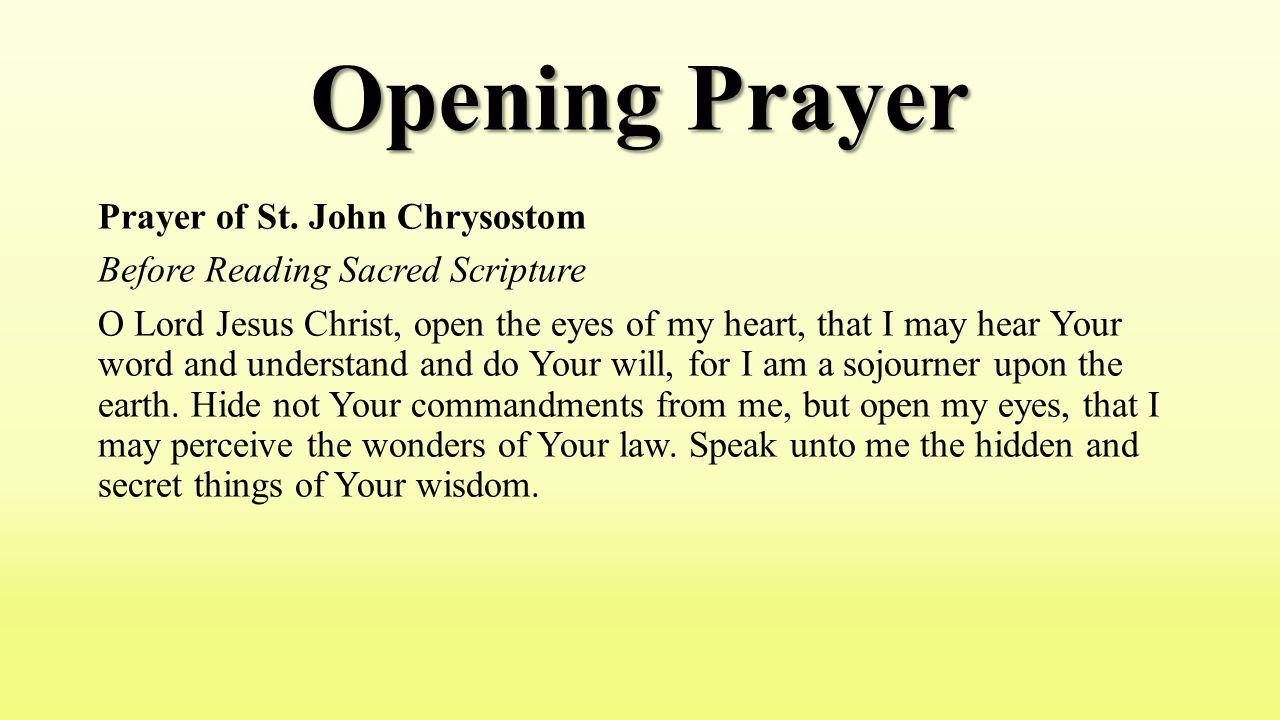 Simple Opening Prayers celestialsummer